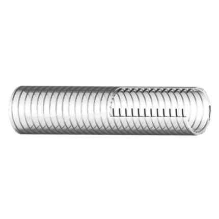 Manguera Alimentaria Transparente – Espiral de Acero Inoxidable